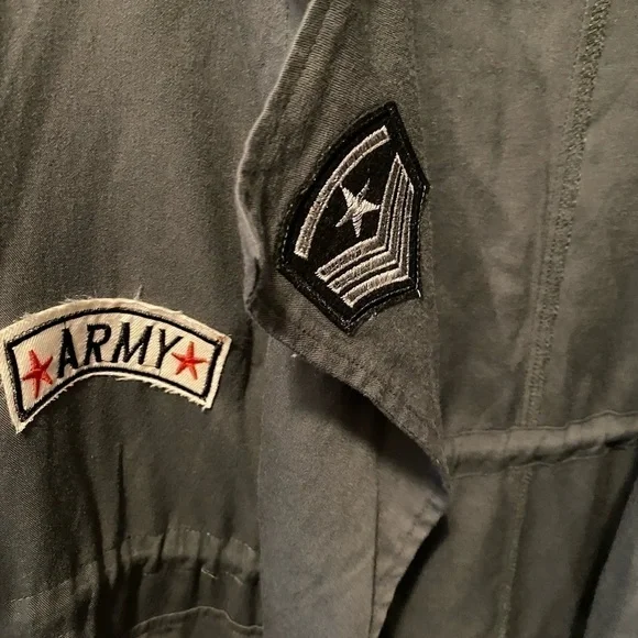 It Girls light weight Jacket w/patches green SizeL - Picture 2 of 6